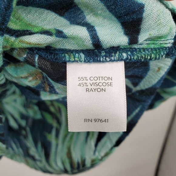 J Jill Off Shoulder Tropical Print Long Sleeve Blouse Top Women Size 2X Plus NWT - Picture 6 of 13